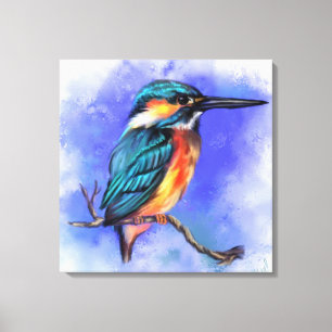 Toile Canvas d'oiseaux Kingfisher Imprimer - Peinture