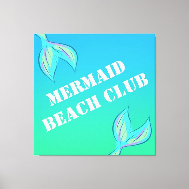 Toile Canvas du club de plage Mermaid Imprimer (Recto)