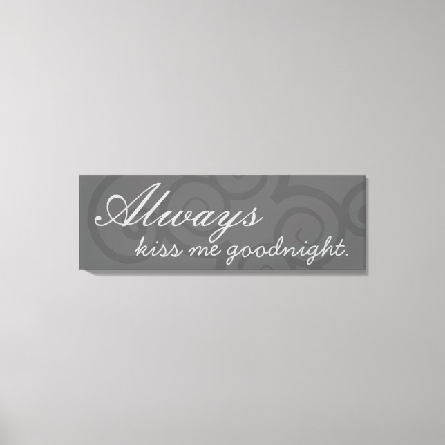 Toile Canvas enroulé Goodnight Kiss (Recto)
