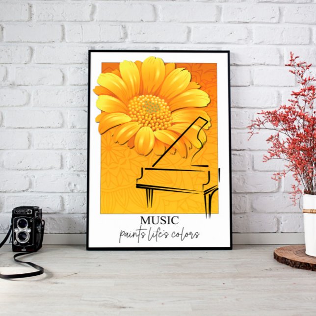 Toile Canvas murale de musique (living room décor, above bed wall art, modern home décor, nursery wall art, large wall décor, canvas)