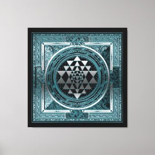 Toile Canvas SriYantra Yoga Méditation Inde Symbole sain
