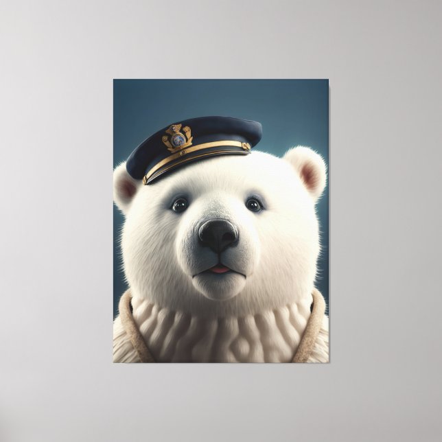 Toile Capitaine du pilote d'ours polaire (Recto)