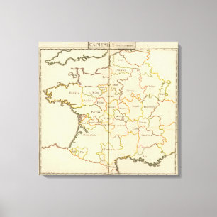Toile Capitales de la France
