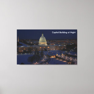 Toile Capitole américain la nuit