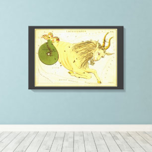 Toile Capricorne Constellation Vintage, Miroir d'Urania