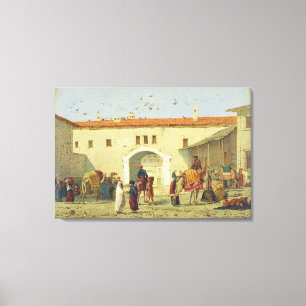 Toile Caravansérail chez Mylasa, Turquie, 1845 (huile