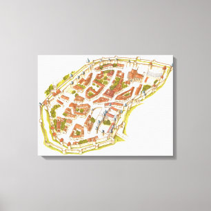 Toile Carcassonne France. Vue aérienne