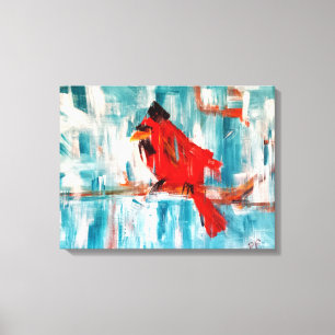 Toile Cardinal dans la neige