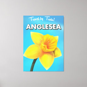 Toile Caricature de l'affiche de voyage Anglesea Vintage