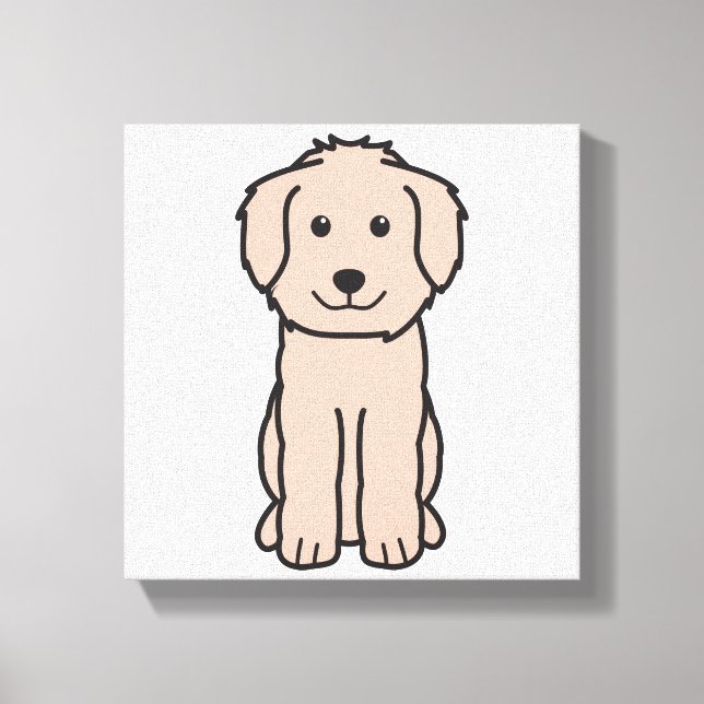 Toile Caricature pour chien Goldendoodle (Recto)