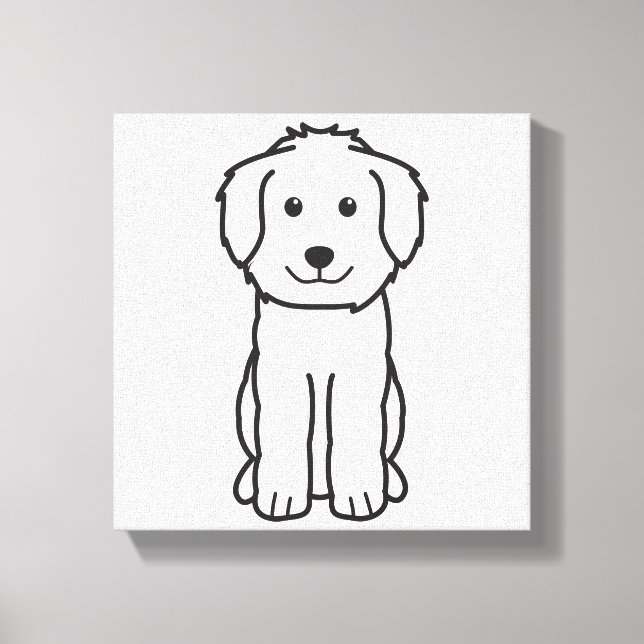 Toile Caricature pour chien Goldendoodle (Recto)