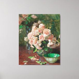 Toile Carl Moll Vintage White Roses