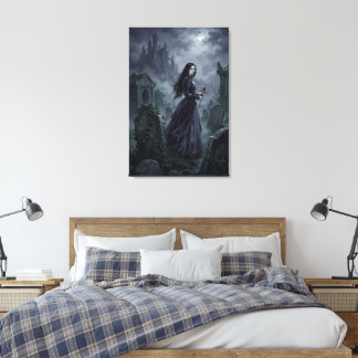 Toile Carmilla errant dans la brume styrienne