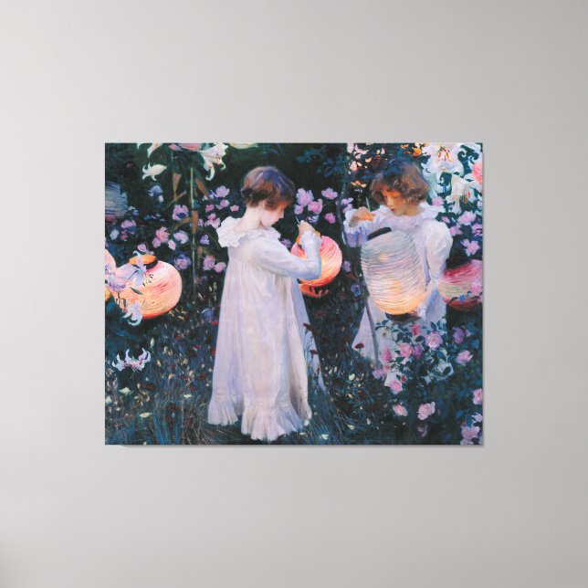 Toile Carnation Lily Lily Rose John Singer Sargent Art (Recto)