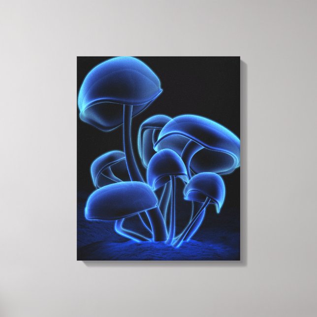 Toile Carré de fluorescence bleu (Recto)