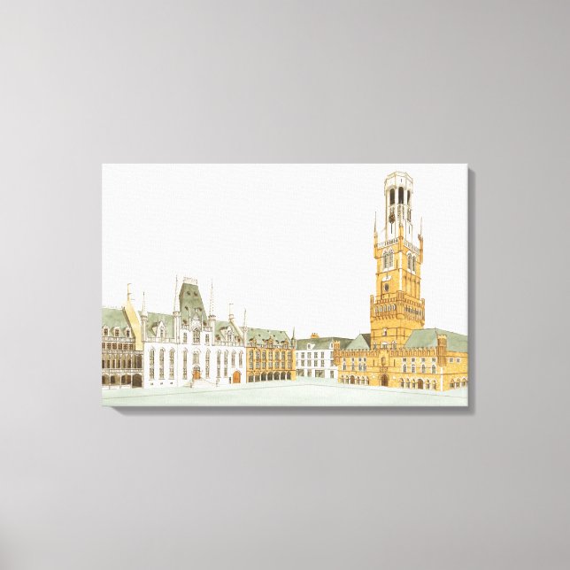 Toile Carré de marché. Bruges Belgique (Recto)