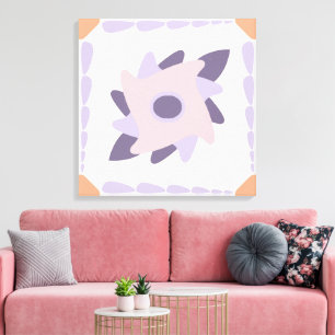 Toile Carreau décoratif coloré pastel violet