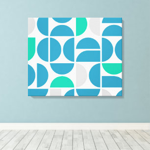 Toile Carreaux aquatiques du milieu du siècle