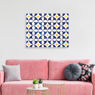 Toile Carreaux portugais - Azulejo Motif Design