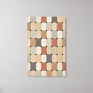 Toile Carreaux Tissés Tons Terreux Biologiques