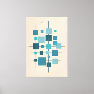 Toile Carrés géométriques modernes du milieu du sièc
