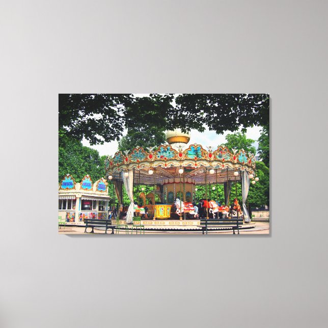 Toile Carrousel dans les Tuileries, Paris, France (Recto)