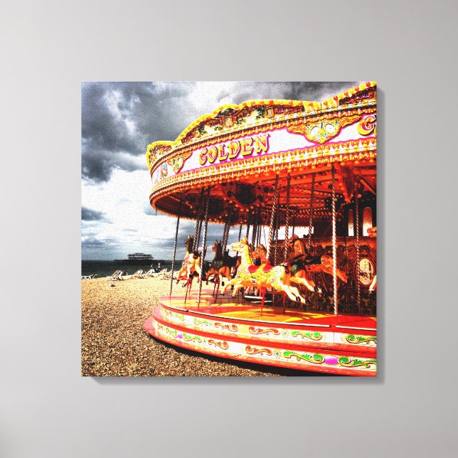Toile Carrousel sur Brighton Beach (Recto)