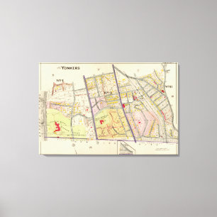 Toile Carte 2 d'atlas de Yonkers