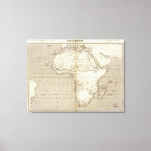 Toile Carte 2 de l'Afrique