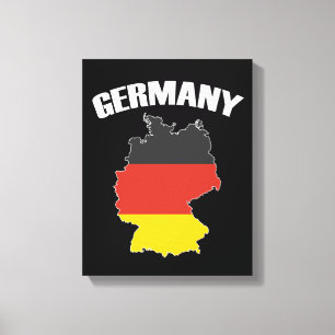 Toile Carte Allemagne - Drapeau allemand - Deutschland T