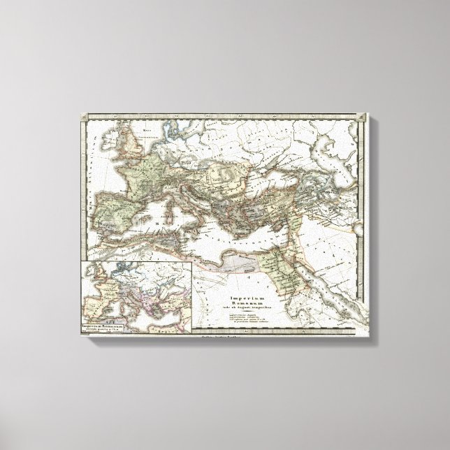 Toile Carte antique de l'Empire romain (Recto)