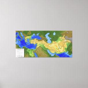Toile Carte d'Alexandre le grand empire 334-328 AVANT