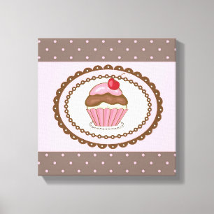 Toile Carte d'anniversaire avec le petit gâteau