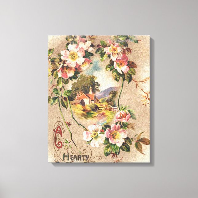 Toile Carte d'anniversaire vintage (Recto)