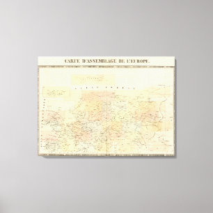Toile Carte d'Assemblée de l'Europe