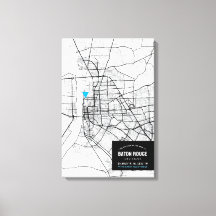 Carte de Baton Rouge + Marquer votre emplacement T