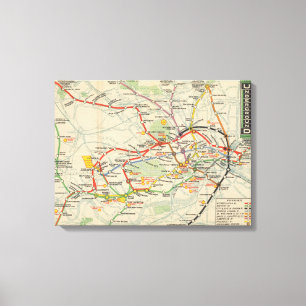 Toile Carte de chemins de fer au fond de Londres