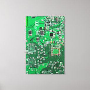 Toile Carte de circuit Geek d'ordinateur vert