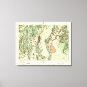 Toile Carte de classification de terre du Nouveau