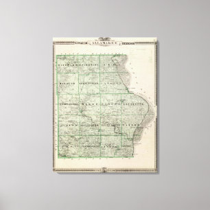 Toile Carte de comté d'Allamakee