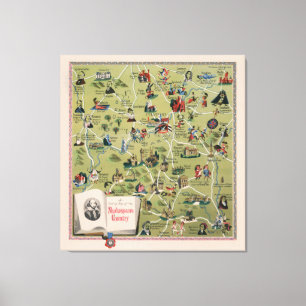 Toile Carte de Dunlop de pays de Shakespeare, Angleterre