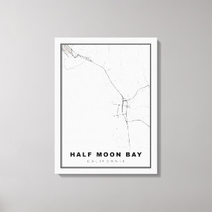 Toile Carte de Half Moon Bay