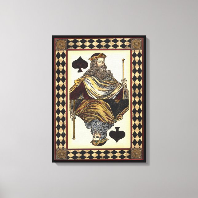 Toile Carte de jeu King of Spades par Vision Studio (Recto)