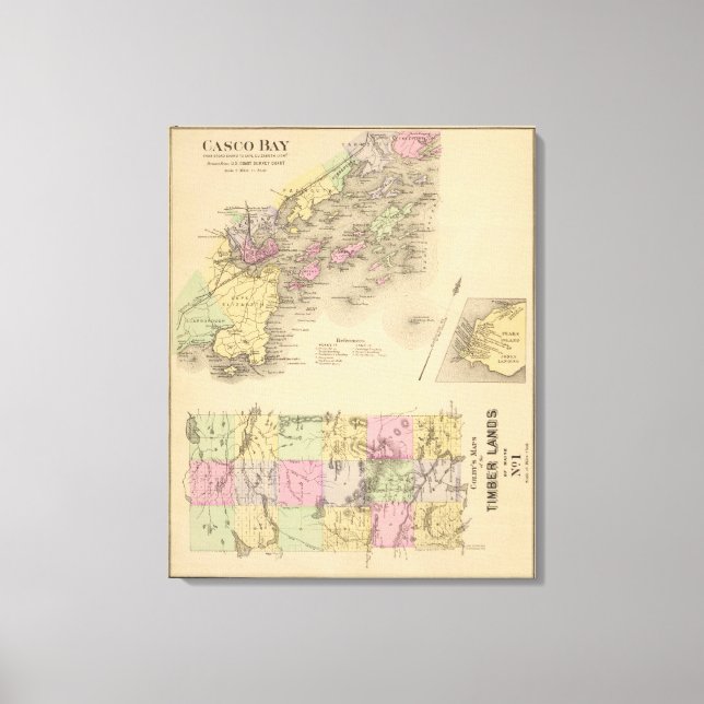 Toile Carte de la baie Casco (Recto)