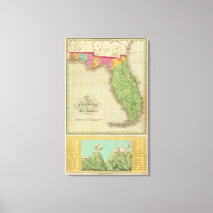 Toile Carte de la Floride