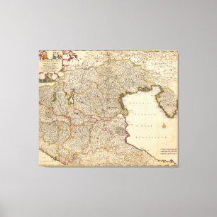 Toile Carte de la région de Venise, Italie
