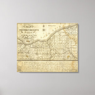 Toile Carte de la réserve de l'Ouest