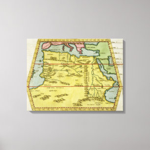 Toile Carte de l'Afrique du Nord, c.1580s (gravure