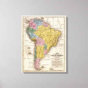 Toile Carte de l'Amérique du Sud 5