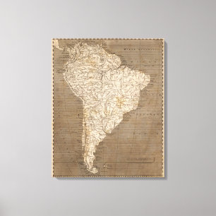 Toile Carte de l'Amérique du Sud par Arrowsmith